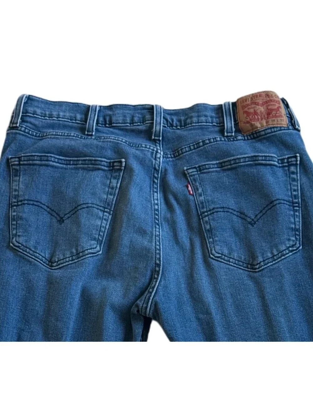 Levi’s Men’s Jeans 38x32 Red Tab Straight Fit Blue Denim Classic 5-Pocket